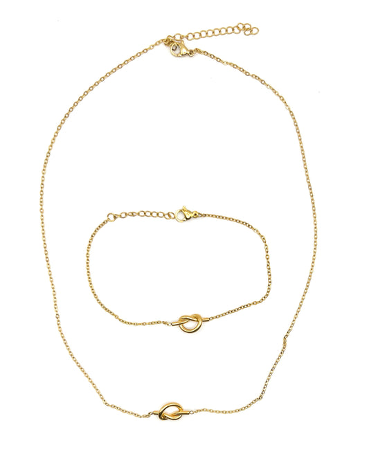 Ensemble de bijoux doré Torsada