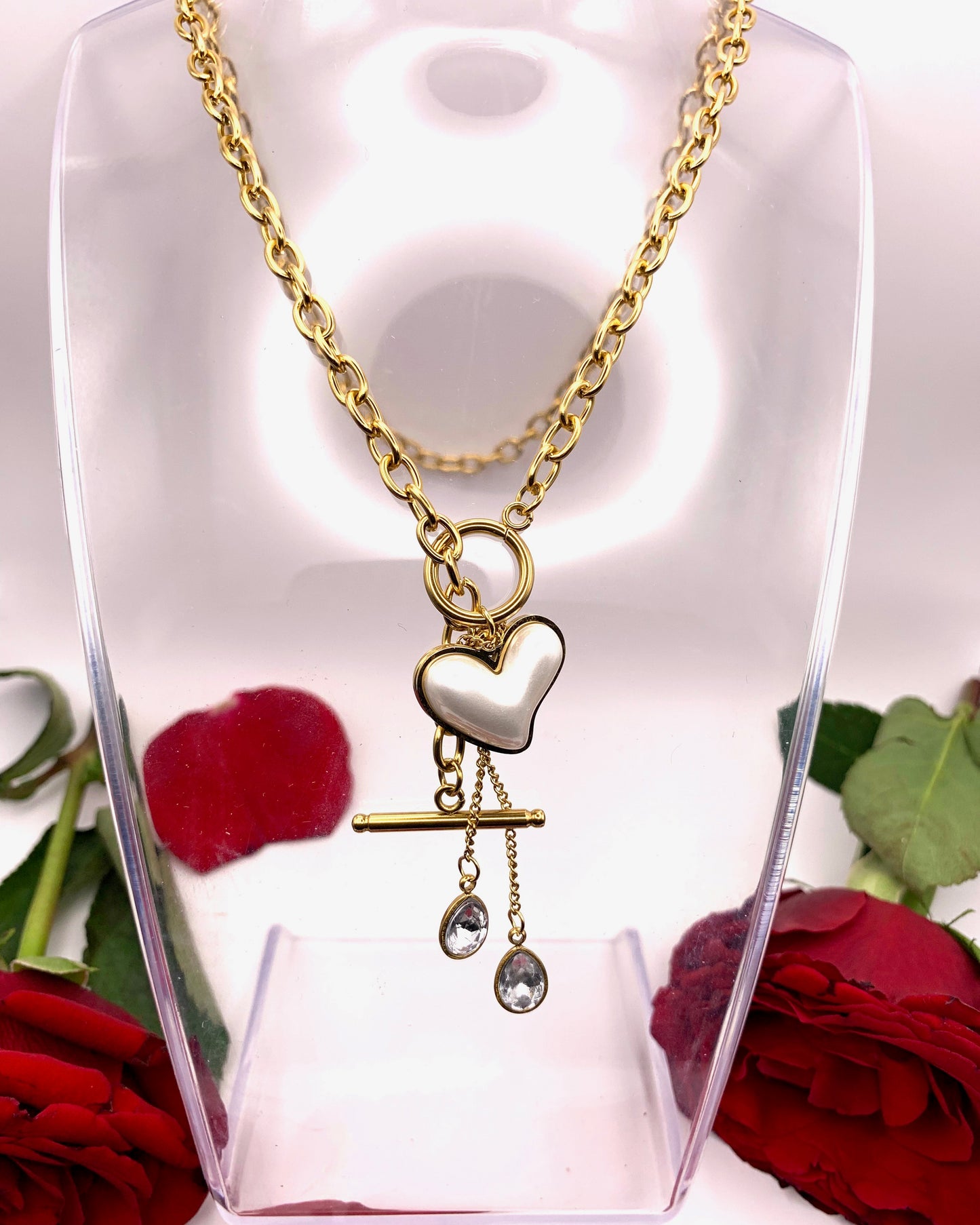 Collier à sautoir doré Cuore d’Amore