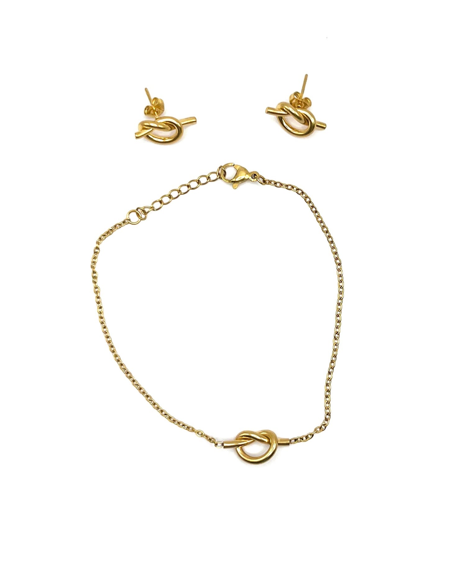 Ensemble de bijoux doré Torsada