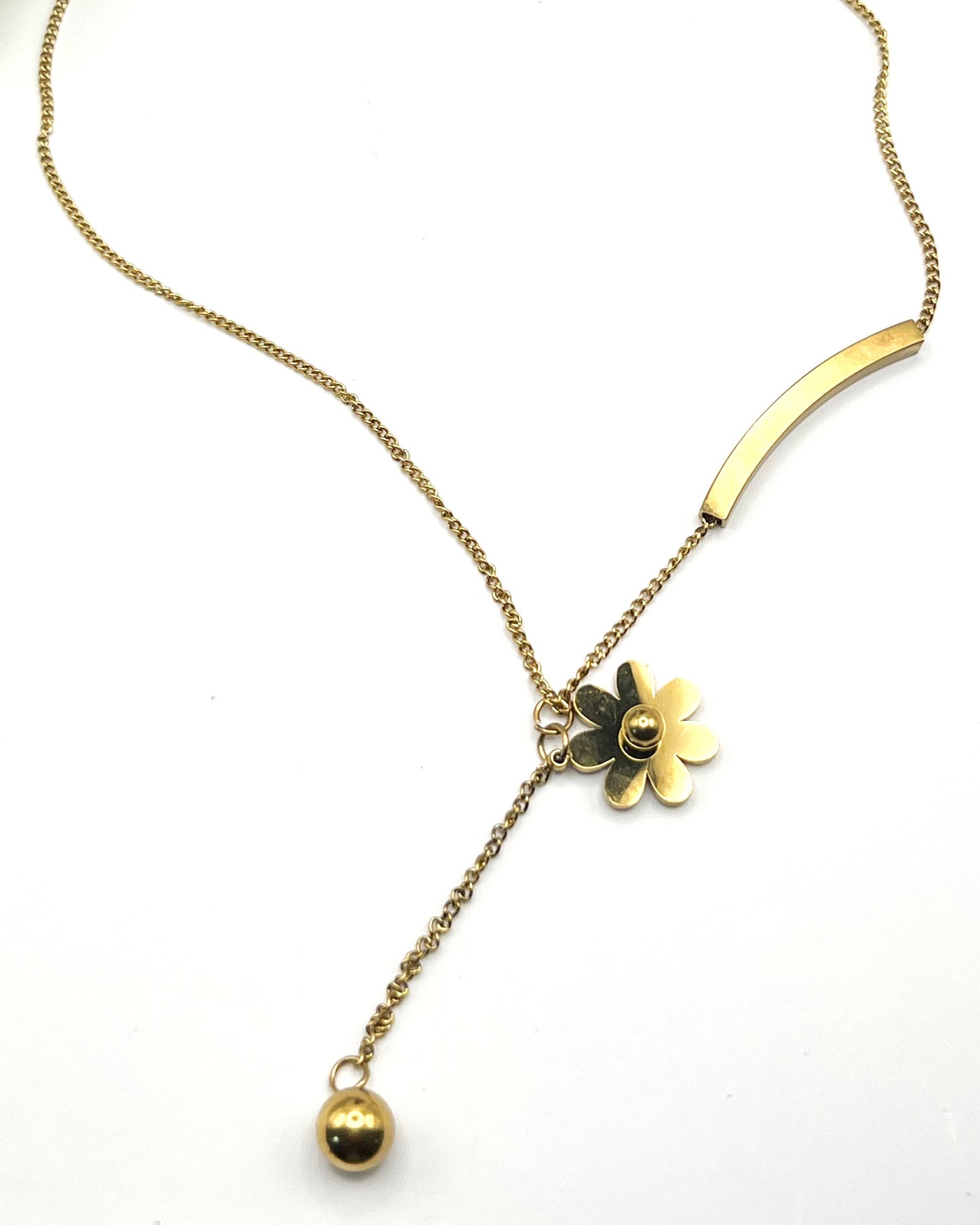 Collier sautoir doré collana di margherite