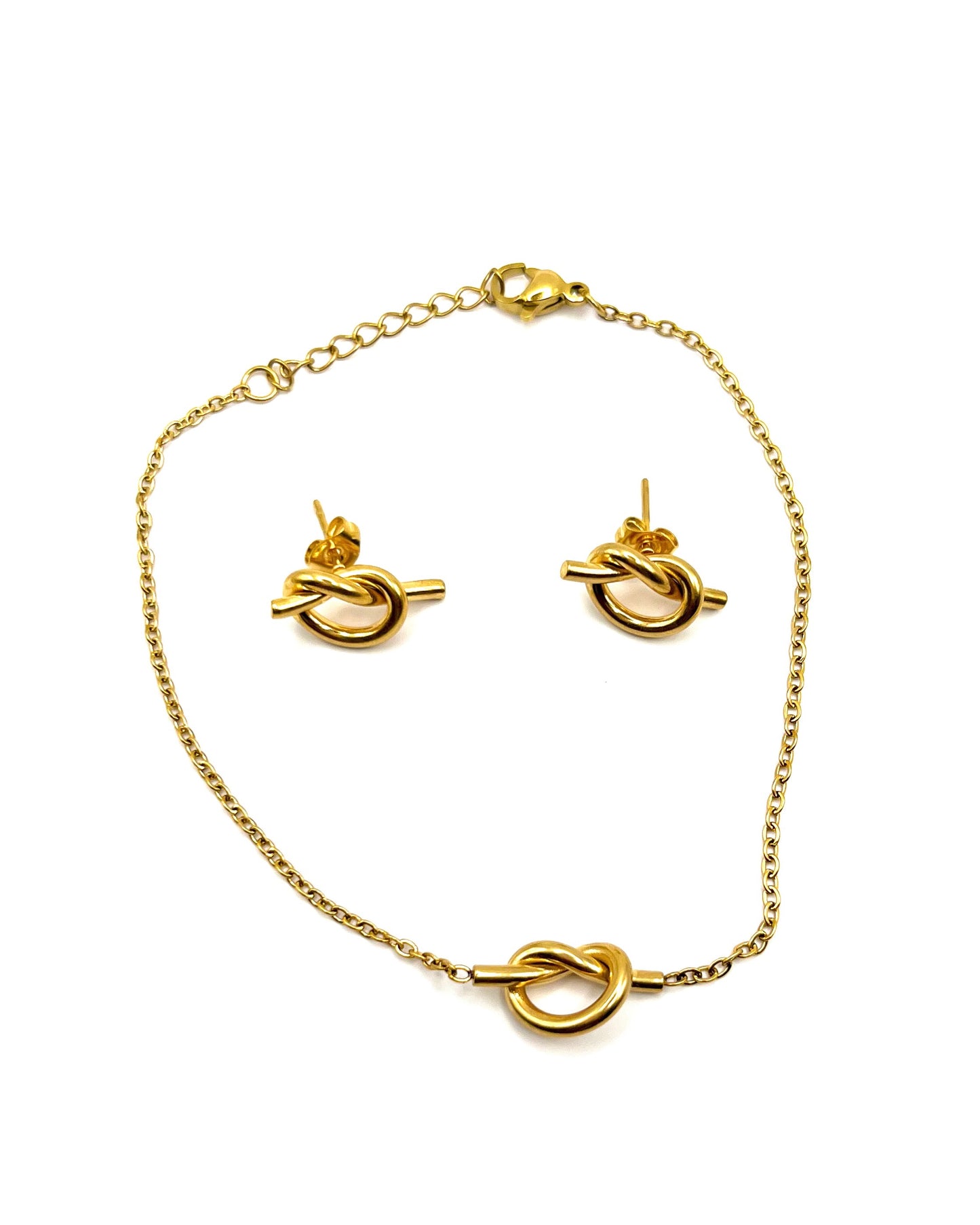 Ensemble de bijoux doré Torsada